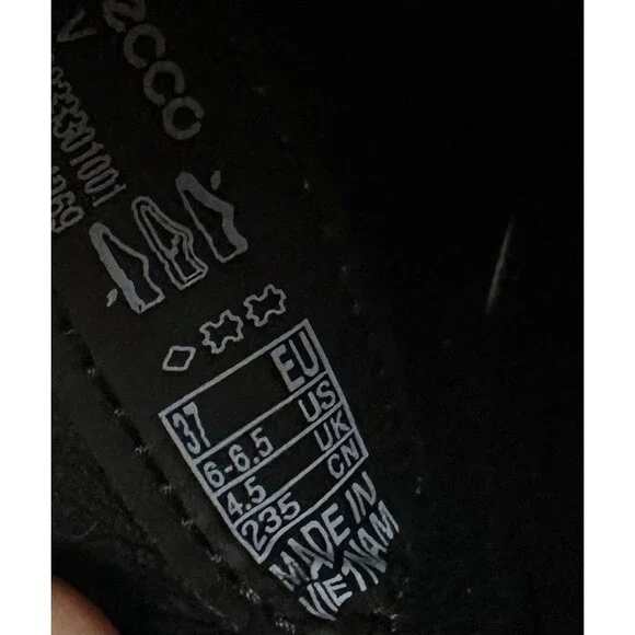 NEW Ecco Womens Size 6-6.5 / 37 Black Leather Ring Metropole Seoul Sandals $140 - Picture 8 of 8